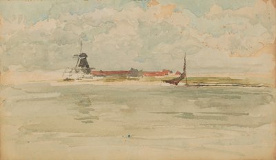 Una pequeña nota roja - Dordrecht de James Abbott McNeill Whistler