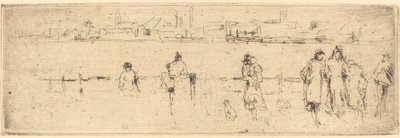 Un boceto en el malecón, c. 1884-1886 de James Abbott McNeill Whistler
