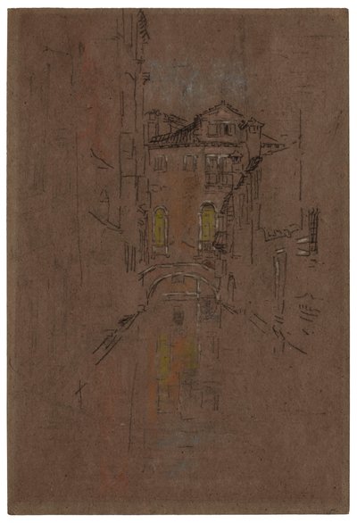 Un Canal Veneciano, 1879-1880 de James Abbott McNeill Whistler