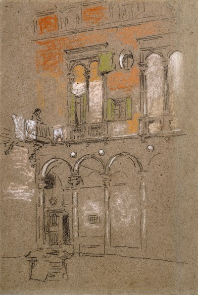 Un patio veneciano de James Abbott McNeill Whistler