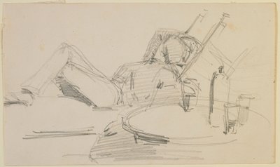 Un hombre reclinado en una cama de James Abbott McNeill Whistler