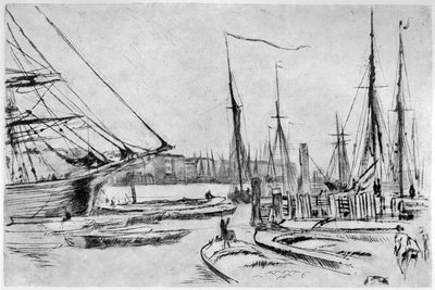 Un boceto de Billingsgate, siglo XIX de James Abbott McNeill Whistler