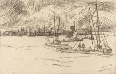 Ámsterdam desde el Tolhuis, 1863 de James Abbott McNeill Whistler
