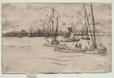 Ámsterdam desde el Tolhuis de James Abbott McNeill Whistler