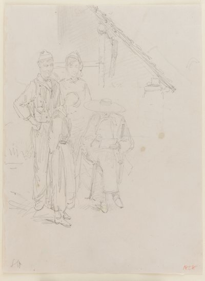 Un artista dibujando, 1858 de James Abbott McNeill Whistler