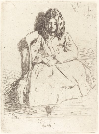 Annie sentada, 1858 de James Abbott McNeill Whistler