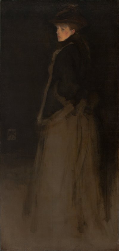 Arreglo en Negro y Marrón, la Chaqueta de Piel de James Abbott McNeill Whistler
