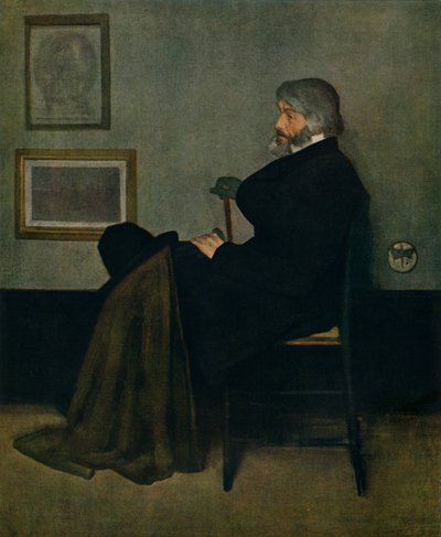 Arreglo en gris y negro, No.2: Thomas Carlyle, c. 1872 de James Abbott McNeill Whistler