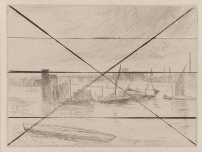 Amanecer en Battersea, Muelle Cadogan, 1861 de James Abbott McNeill Whistler