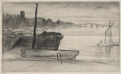 Puente y iglesia de Chelsea, 1871 de James Abbott McNeill Whistler