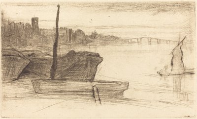 Puente y Iglesia de Chelsea, c. 1870-1871 de James Abbott McNeill Whistler