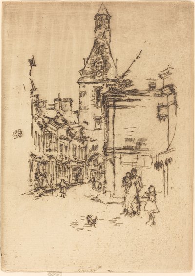 Torre del reloj, Amboise, 1888 de James Abbott McNeill Whistler