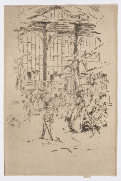 Clothes-Exchange, Houndsditch, No.2, c.1886-88 (aguafuerte; tinta sobre papel) de James Abbott McNeill Whistler