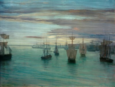 Crepúsculo en color carne y verde: Valparaíso de James Abbott McNeill Whistler
