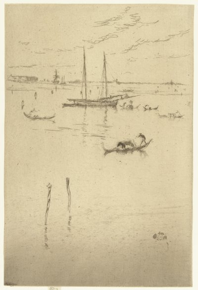 De kleine lagune
La pequeña laguna
Venecia: Doce grabados (título de la serie) de James Abbott McNeill Whistler