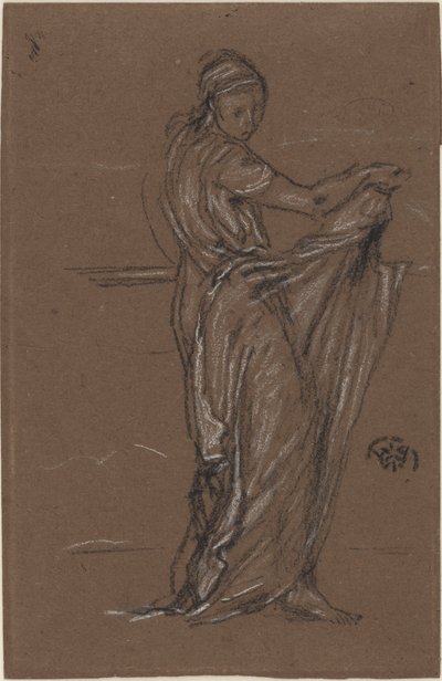 Figura femenina drapeada, 1870-1873 de James Abbott McNeill Whistler