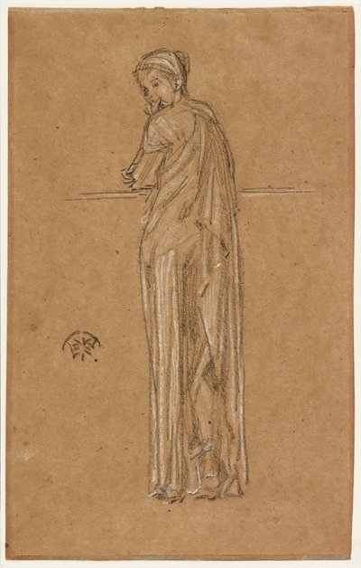 Figura Drapada de Pie, 1870-1873 de James Abbott McNeill Whistler