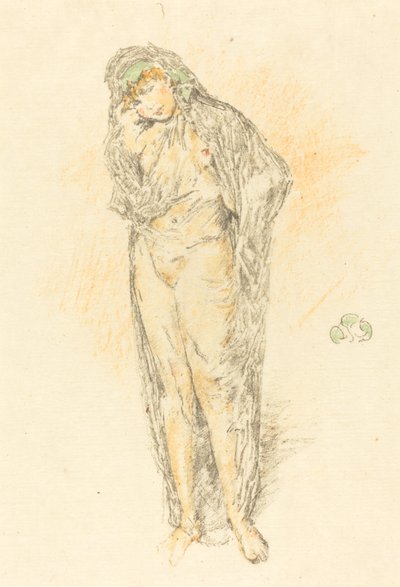 Figura drapeada, de pie de James Abbott McNeill Whistler