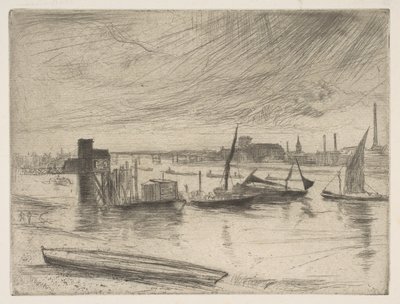 Mañana Temprano, Amanecer en Battersea, Muelle de Cadogan de James Abbott McNeill Whistler