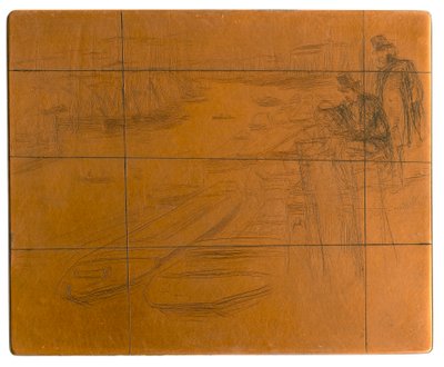 Placa de grabado: La pequeña piscina de James Abbott McNeill Whistler