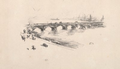 Tarde, Pequeño Puente de Waterloo, 1896 de James Abbott McNeill Whistler