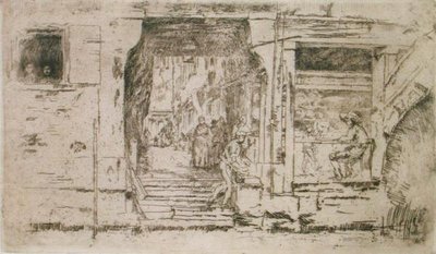 Tienda de pescado, Venecia de James Abbott McNeill Whistler