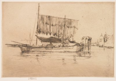 Barco pesquero de la segunda serie veneciana de James Abbott McNeill Whistler