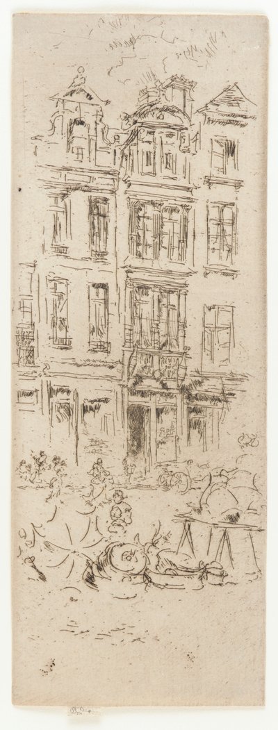 Mercado de flores, Bruselas, 1887 de James Abbott McNeill Whistler