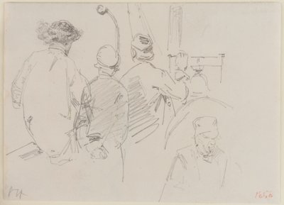 Cuatro hombres a bordo de un barco, 1858 de James Abbott McNeill Whistler