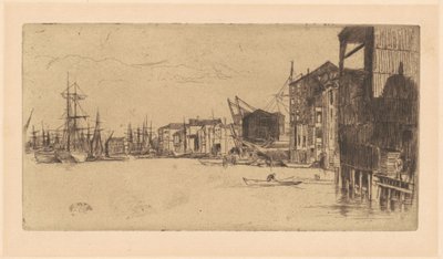 Free Trade Wharf, 1877 de James Abbott McNeill Whistler