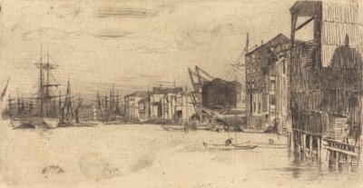Muelle de libre comercio, 1877 de James Abbott McNeill Whistler