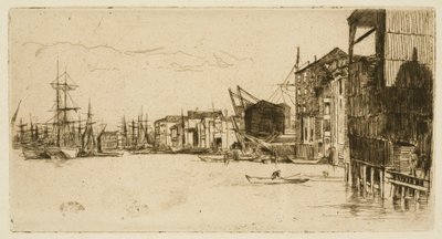 Free Trade Wharf en Londres de James Abbott McNeill Whistler