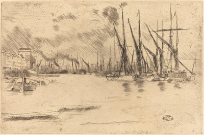 Desde Pickle-Herring Stairs, c. 1878 de James Abbott McNeill Whistler