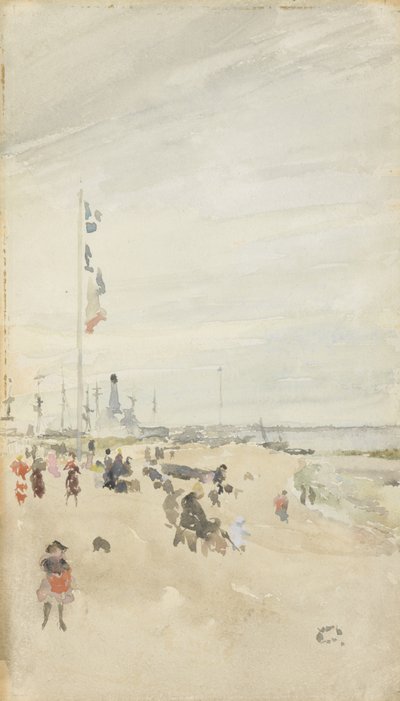 Gris y perla: Banderas del día festivo, 1883-84 de James Abbott McNeill Whistler
