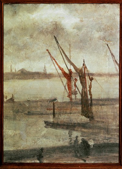 Gris y plata, Chelsea Wharf de James Abbott McNeill Whistler