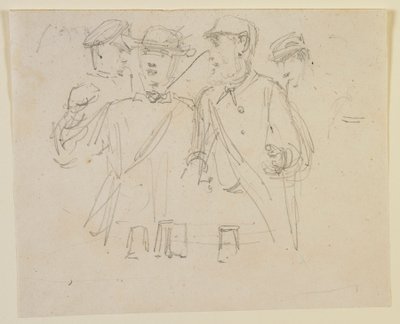 Grupo de cuatro hombres, 1858 de James Abbott McNeill Whistler