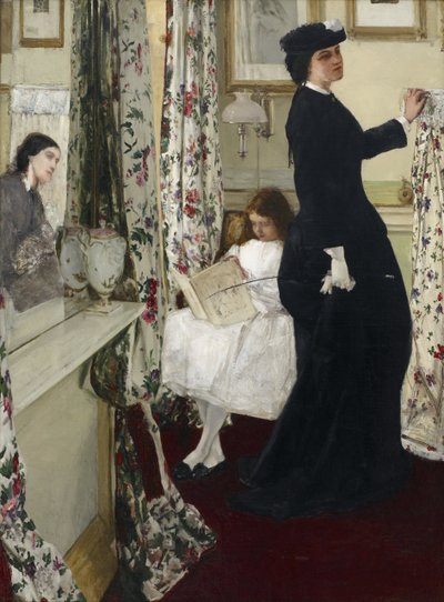 "Armonía en verde y rosa: la sala de música" Pintura de James Abbott McNeill Whistler (1834-1903) 1860 Freer Gallery of Art, Washington, EE. UU. de James Abbott McNeill Whistler