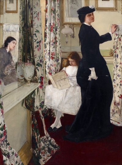 Armonía en verde y rosa: La sala de música, 1860 de James Abbott McNeill Whistler