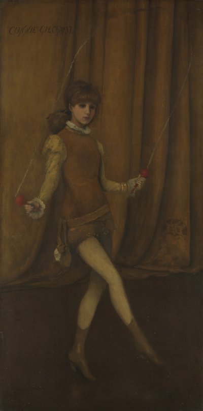 Armonía en Amarillo y Oro: La Chica Dorada Connie Gilchrist, ca. 1876-77 de James Abbott McNeill Whistler