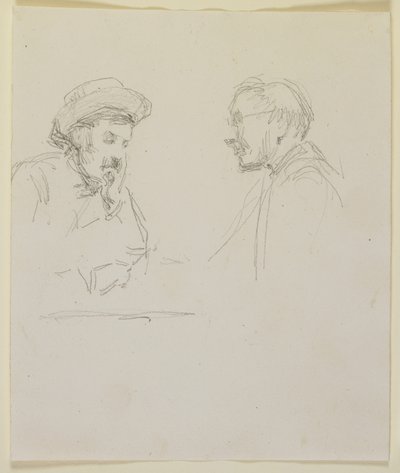 Cabezas de dos hombres, c.1855-59 de James Abbott McNeill Whistler