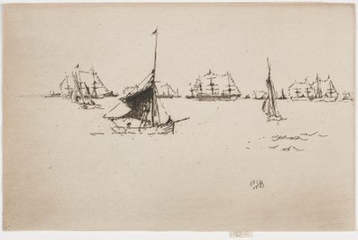 La Flota de Su Majestad: Tarde, 1887 de James Abbott McNeill Whistler