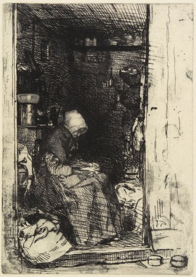 La Vieille aux Loques de "Doce grabados de la naturaleza" de James Abbott McNeill Whistler
