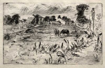 Paisaje con el caballo, 1859 de James Abbott McNeill Whistler