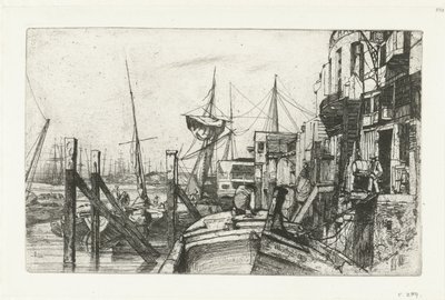 casa de cal Dieciséis grabados de escenas en el Támesis y otros temas (título de la serie) de James Abbott McNeill Whistler