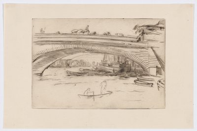 London Bridge, c.1875 (punta seca; tinta sobre papel) de James Abbott McNeill Whistler