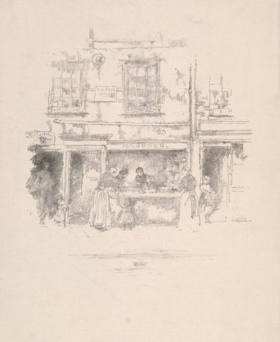 Tienda de pescado de Maunders, Chelsea, 1890 de James Abbott McNeill Whistler