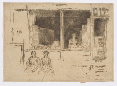 Melon Shop, Hounsditch, c.1886-88 (aguafuerte; tinta sobre papel) de James Abbott McNeill Whistler