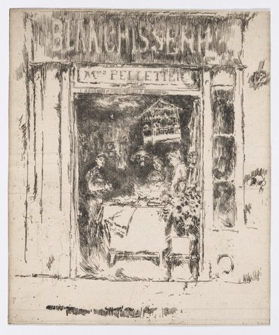 Mme Pelletier, Blanchisserie, París, c.1892-93 (aguafuerte; tinta sobre papel) de James Abbott McNeill Whistler