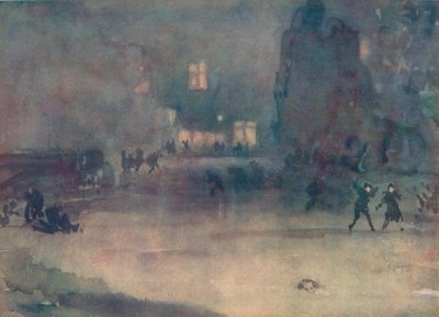 Nocturno - Ámsterdam en la nieve, 1882, 1904 de James Abbott McNeill Whistler