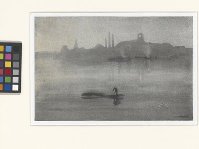 Nocturno: El Támesis en Battersea (litotinta) de James Abbott McNeill Whistler